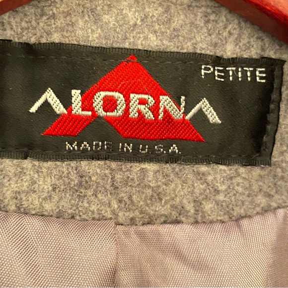 Alorna Vintage Gray Heather Wool Blend Maxi Coat Petite sized L or XL - Picture 14 of 15